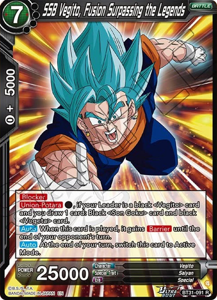 SSB Vegito, Fusion Surpassing the Legends (BT31-091) [Impact Beyond Dimensions]