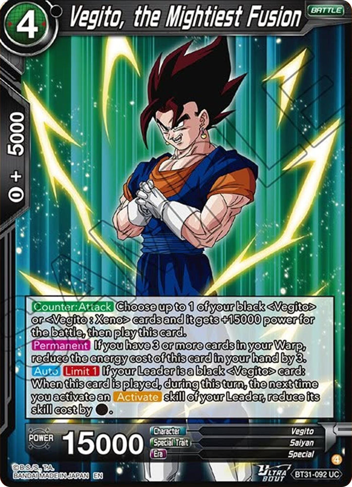 Vegito, the Mightiest Fusion (BT31-092) [Impact Beyond Dimensions]