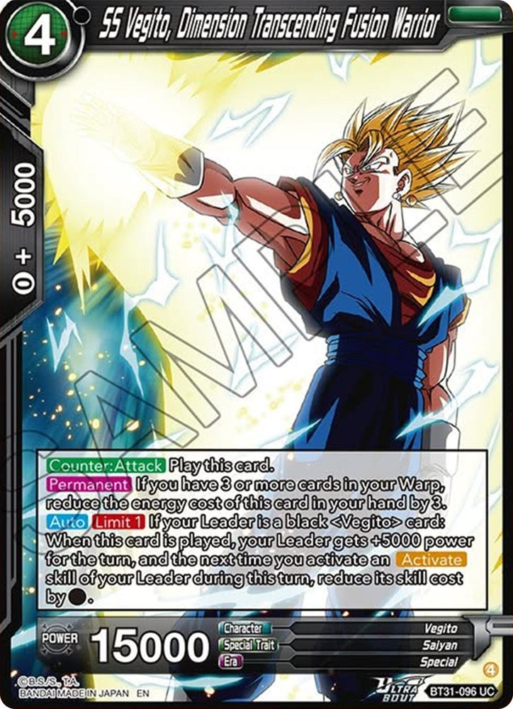 SS Vegito, Dimension Transcending Fusion Warrior (BT31-096) [Impact Beyond Dimensions]