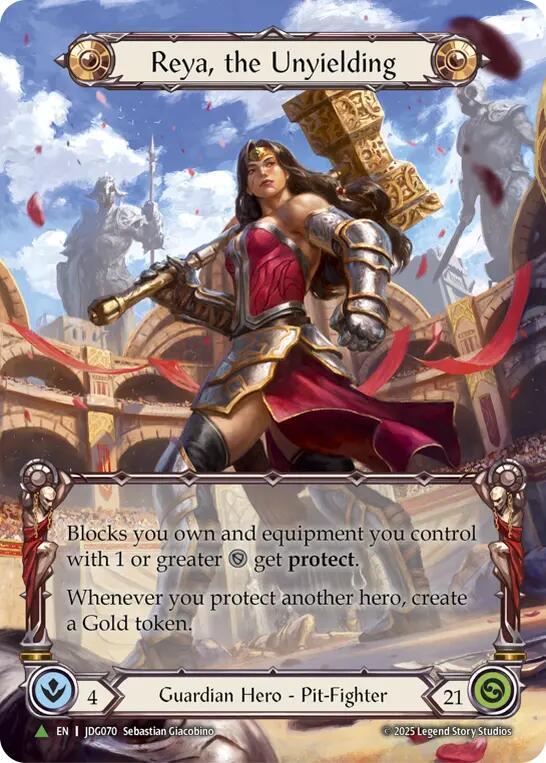 Reya, the Unyielding (Marvel) [SMP005] (Promo)  Cold Foil
