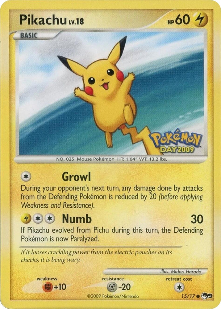 Pikachu (015/017) (Pokemon Day 2009) [POP Series 9]