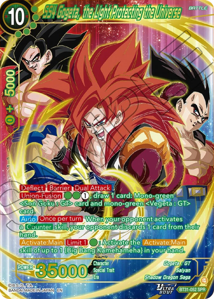 SS4 Gogeta, the Light Protecting the Universe (SPR) (BT31-052) [Impact Beyond Dimensions]
