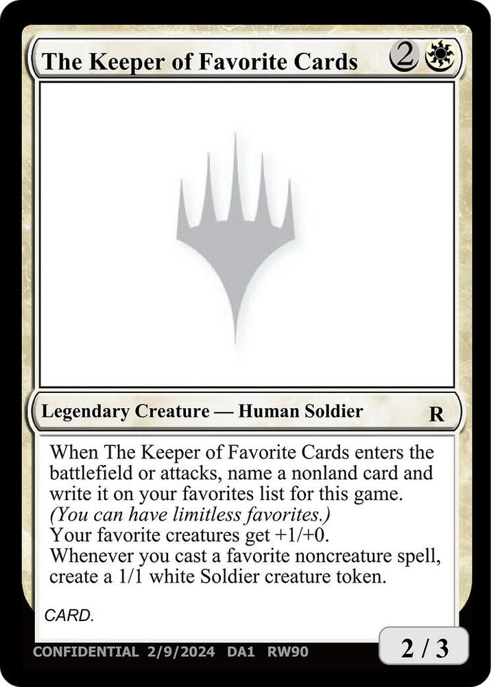 The Keeper of Favorite Cards (2/9/2024) [Unknown Event]