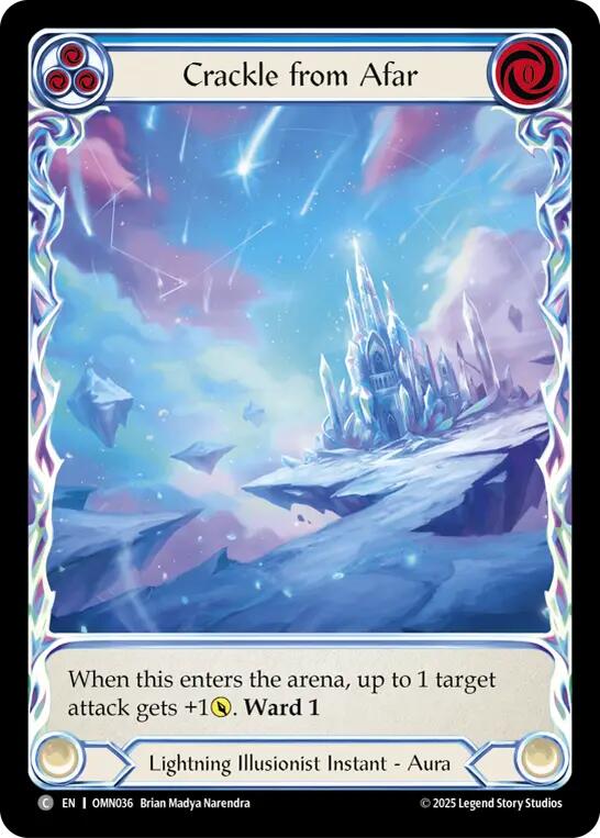 Crackle From Afar (Extended Art) [OMN036] (Omens of the Third Age)  Cold Foil