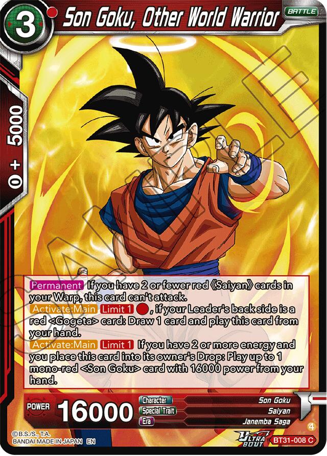 Son Goku, Other World Warrior (BT31-008) [Impact Beyond Dimensions]