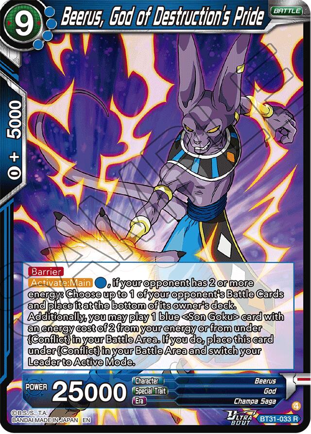 Beerus, God of Destruction's Pride (BT31-033) [Impact Beyond Dimensions]