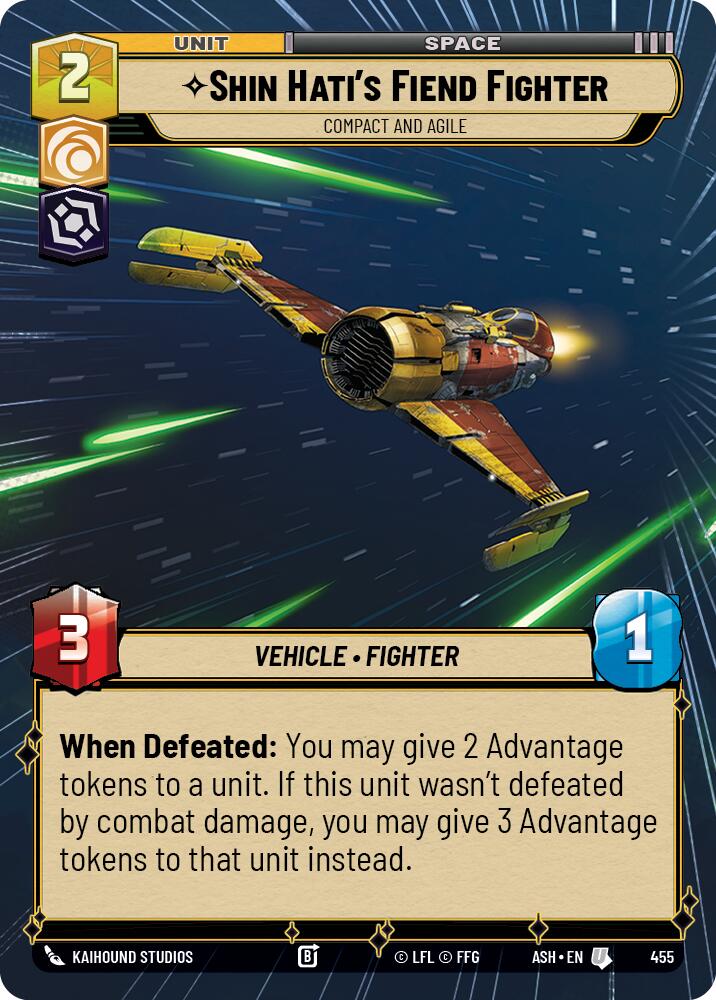 Shin Hati's Fiend Fighter - Compact and Agile (455) (Hyperspace) (455) [Ashes of the Empire]