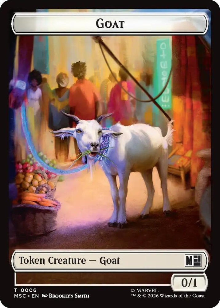 Goat // Construct Double-Sided Token [Marvel Super Heroes Commander Tokens]
