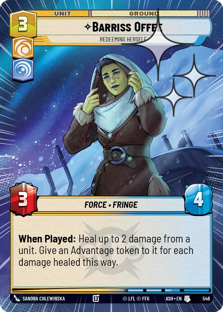 Barriss Offee - Redeeming Herself (546) (Hyperspace Foil) (546) [Ashes of the Empire]