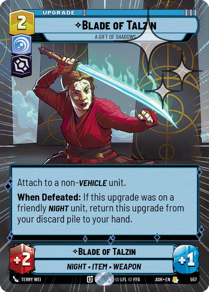 Blade of Talzin - A Gift of Shadows (557) (Hyperspace Foil) (557) [Ashes of the Empire]