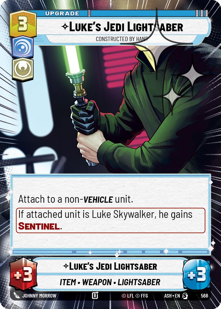 Luke's Jedi Lightsaber - Constructed by Hand (568) (Hyperspace Foil) (568) [Ashes of the Empire]
