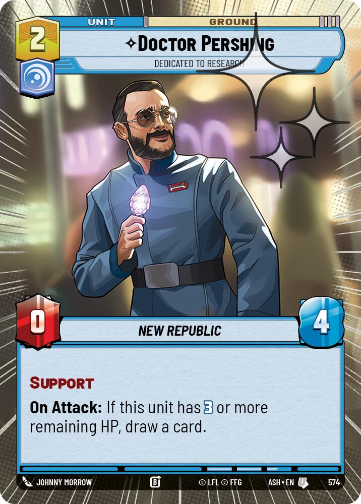 Doctor Pershing - Dedicated to Research (574) (Hyperspace Foil) (574) [Ashes of the Empire]