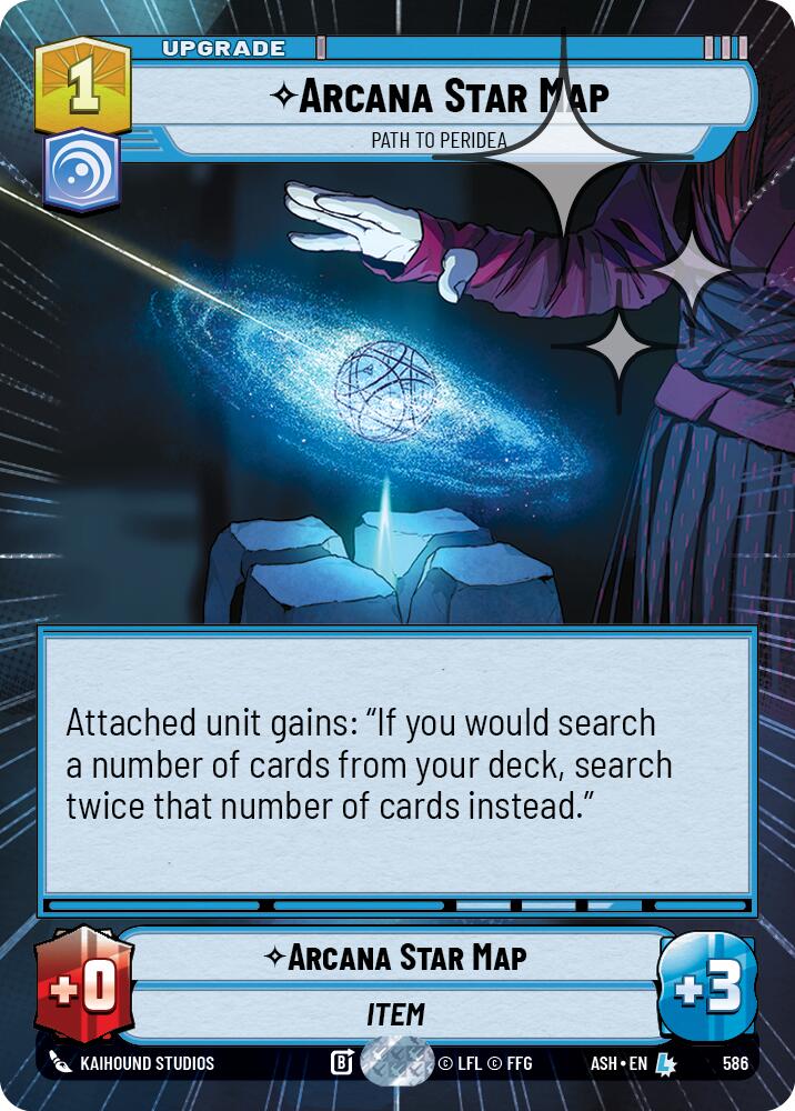 Arcana Star Map - Path to Peridea (586) (Hyperspace Foil) (586) [Ashes of the Empire]