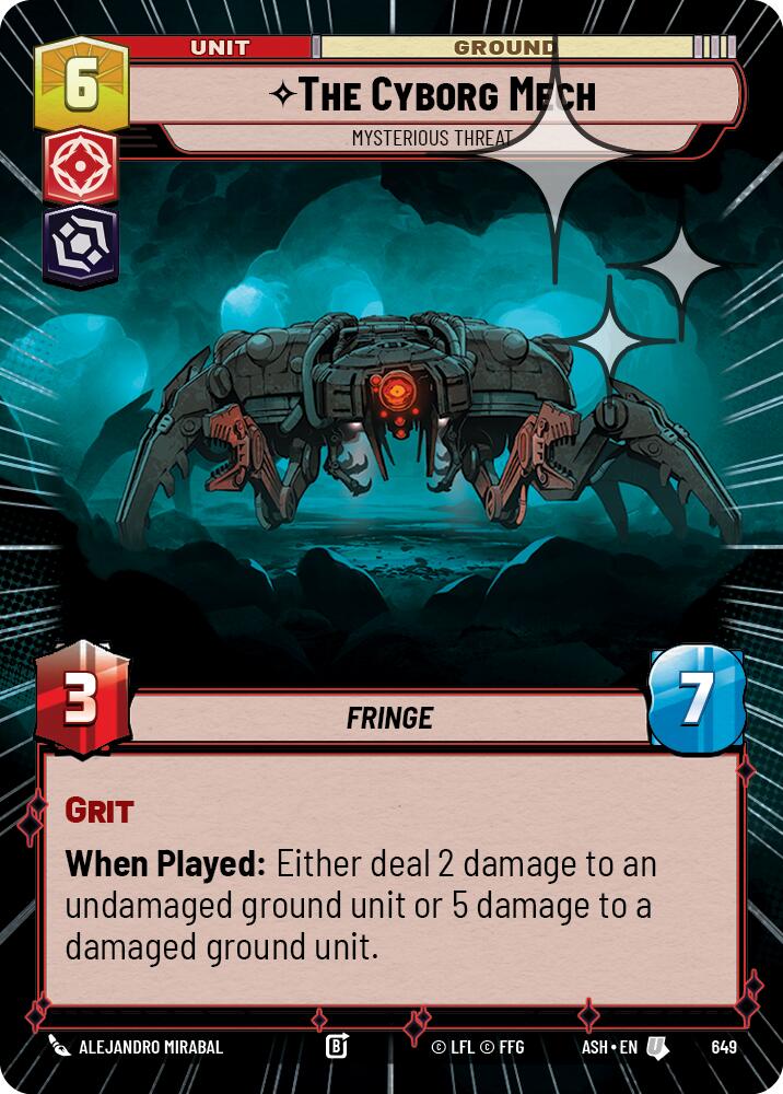 The Cyborg Mech - Mysterious Threat (649) (Hyperspace Foil) (649) [Ashes of the Empire]