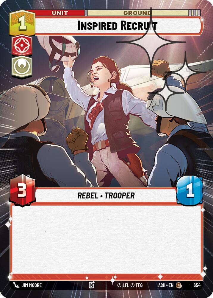 Inspired Recruit (654) (Hyperspace Foil) (654) [Ashes of the Empire]