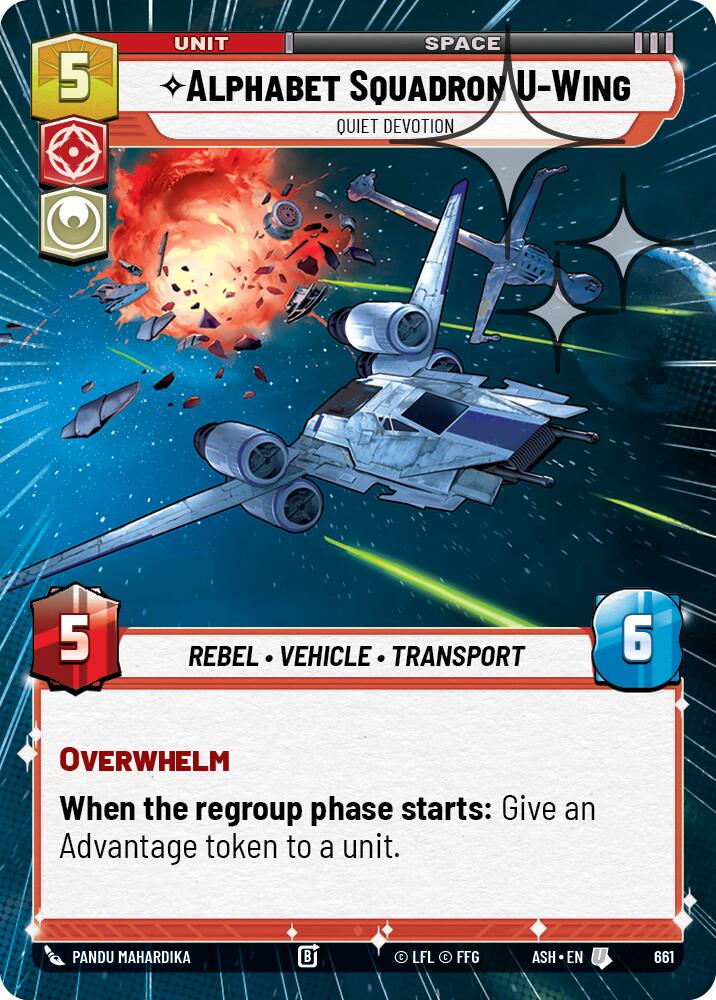 Alphabet Squadron U-Wing - Quiet Devotion (661) (Hyperspace Foil) (661) [Ashes of the Empire]