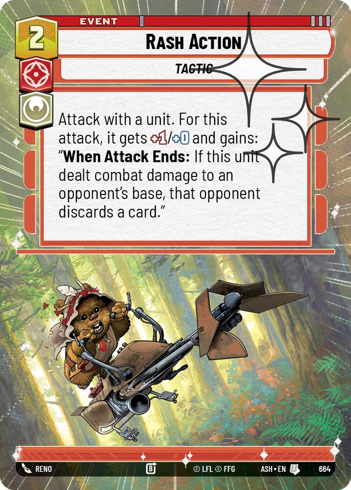 Rash Action (664) (Hyperspace Foil) (664) [Ashes of the Empire]
