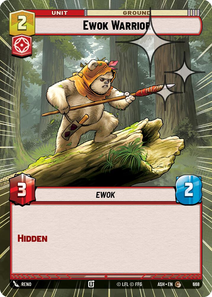 Ewok Warrior (668) (Hyperspace Foil) (668) [Ashes of the Empire]