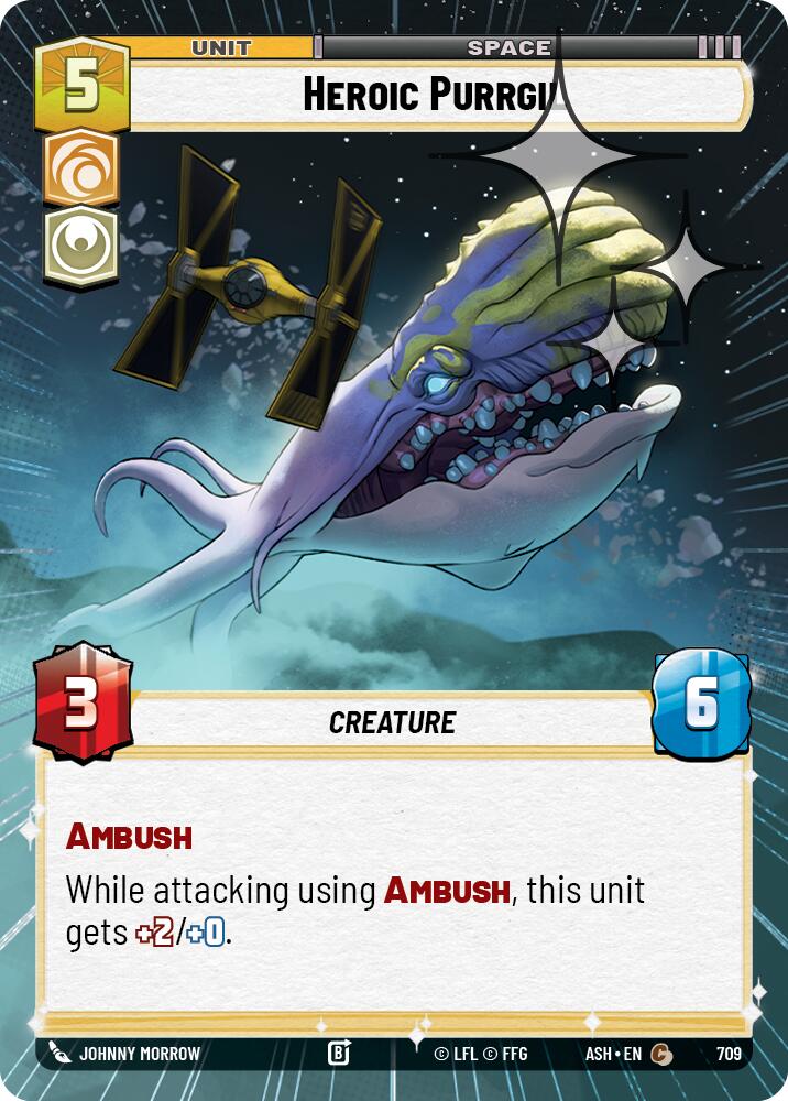Heroic Purrgil (709) (Hyperspace Foil) (709) [Ashes of the Empire]