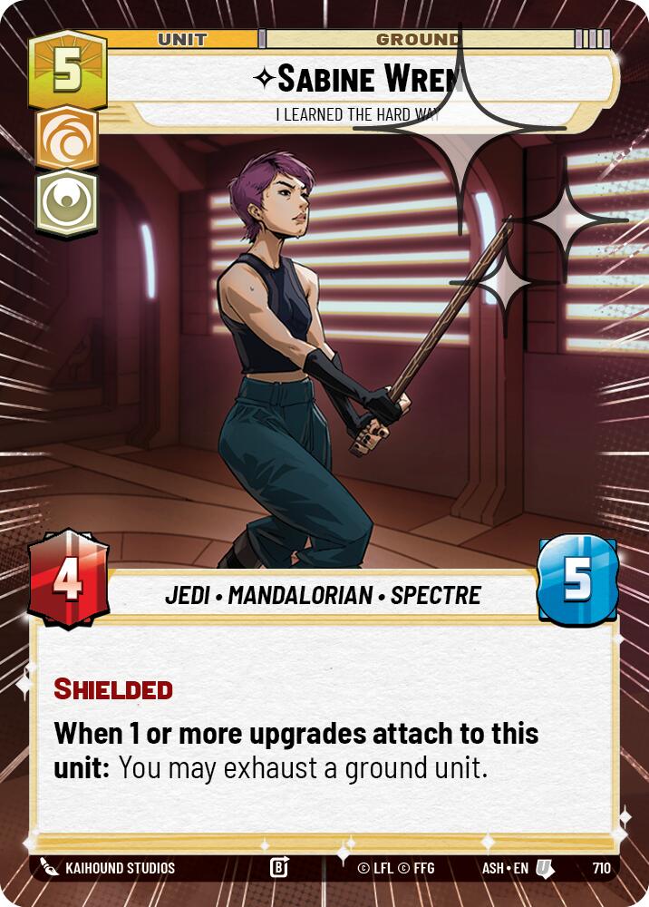 Sabine Wren - I Learned the Hard Way (710) (Hyperspace Foil) (710) [Ashes of the Empire]