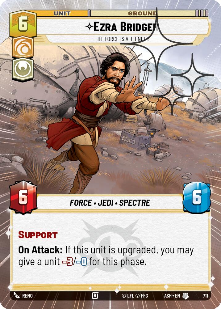 Ezra Bridger - The Force is All I Need (711) (Hyperspace Foil) (711) [Ashes of the Empire]