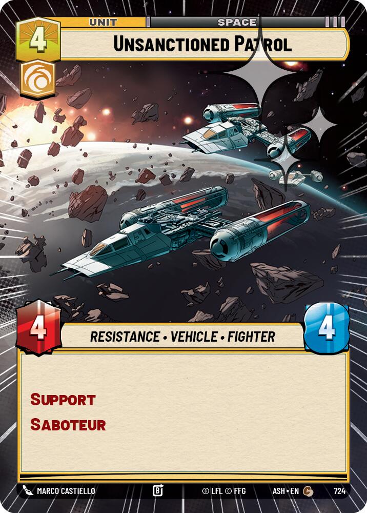 Unsanctioned Patrol (724) (Hyperspace Foil) (724) [Ashes of the Empire]