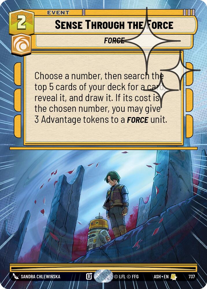 Sense Through the Force (737) (Hyperspace Foil) (737) [Ashes of the Empire]