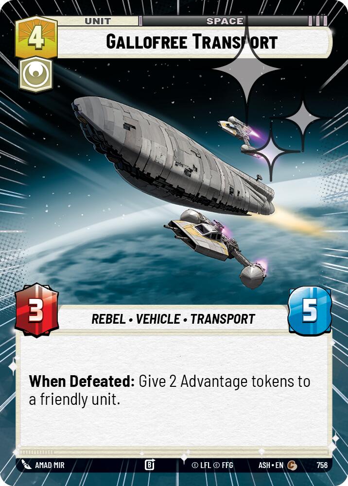 Gallofree Transport (756) (Hyperspace Foil) (756) [Ashes of the Empire]