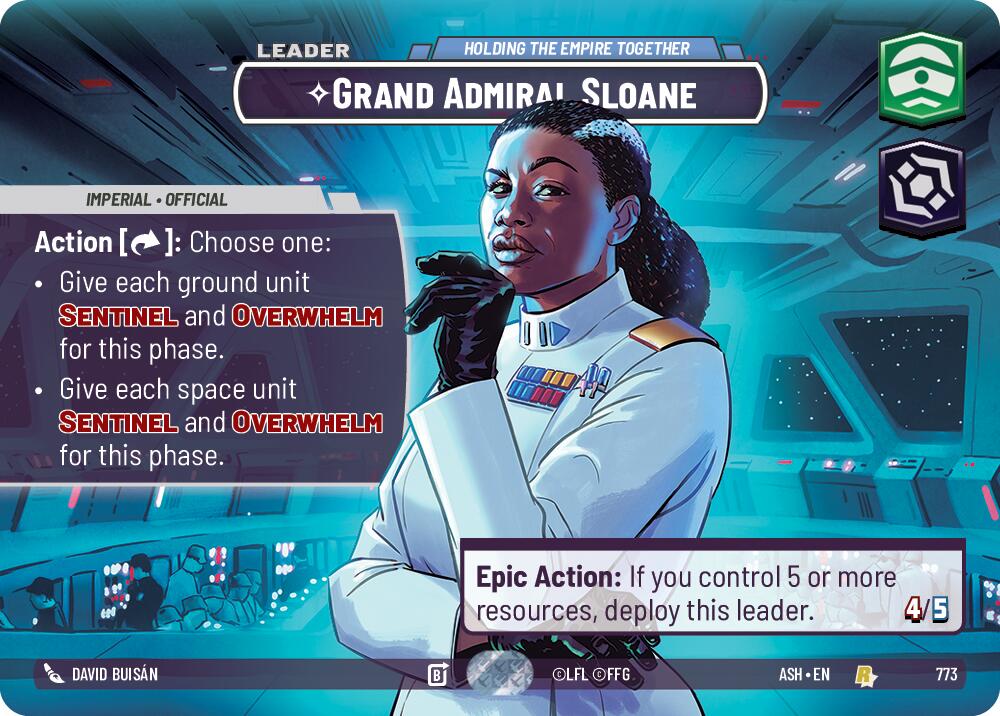 Grand Admiral Sloane - Holding the Empire Together (773) (Showcase) (773) [Ashes of the Empire]