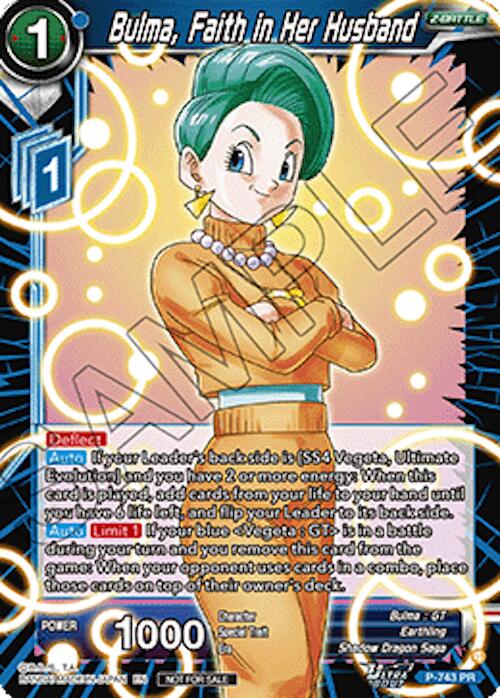 Bulma, Faith in Her Husband (Ultra-Bout Series Tournament Pack Vol.3) (P-743) [Tournament Promotion Cards]
