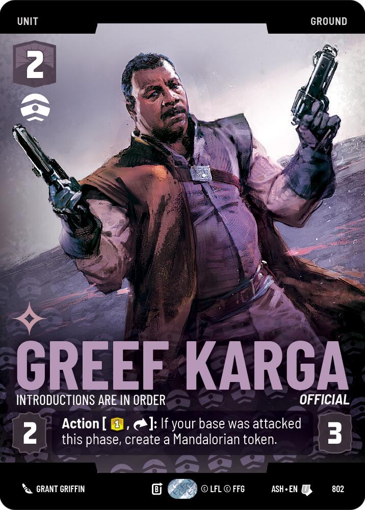 Greef Karga - Introductions are in Order (802) (Prestige) (802) [Ashes of the Empire]
