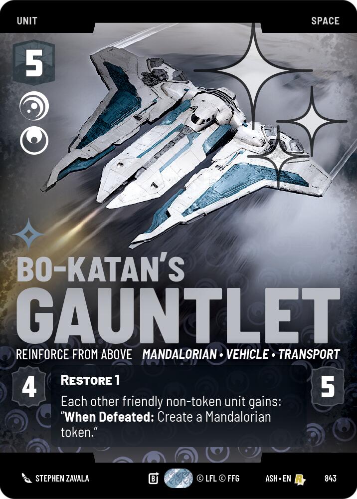 Bo-Katan's Gauntlet - Reinforce from Above (843) (Prestige Foil) (843) [Ashes of the Empire]