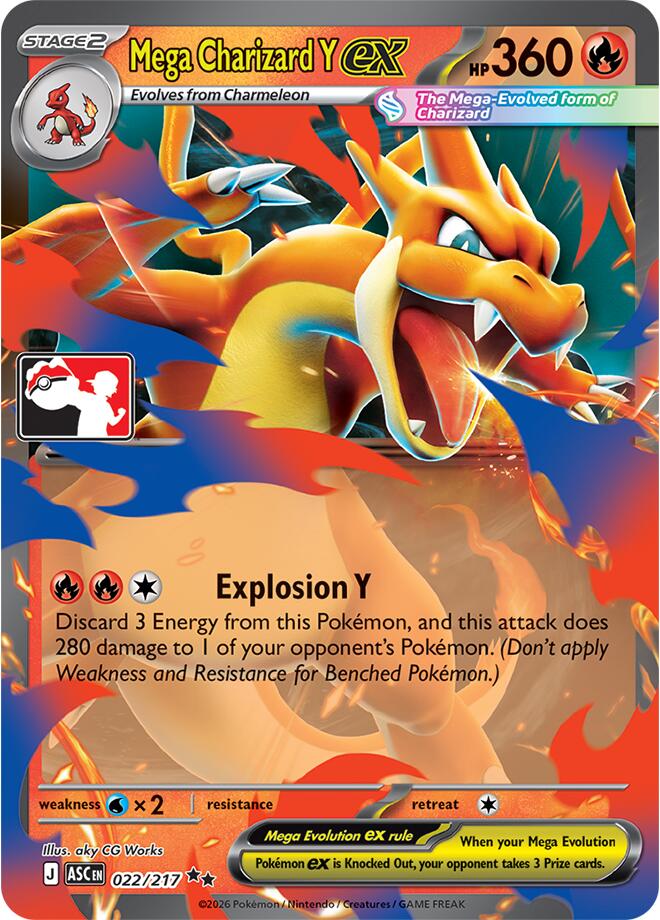 Mega Charizard Y ex (022/217) [Prize Pack Series Nine]