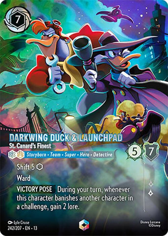 Darkwing Duck & Launchpad - St. Canard's Finest (Enchanted) (242/207) [Attack of the Vine!]