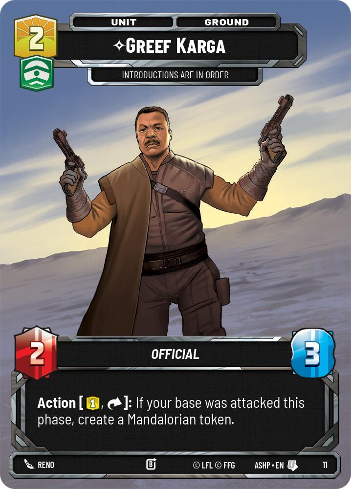 Greef Karga (11) (11) [Ashes of the Empire Weekly Play Promos]