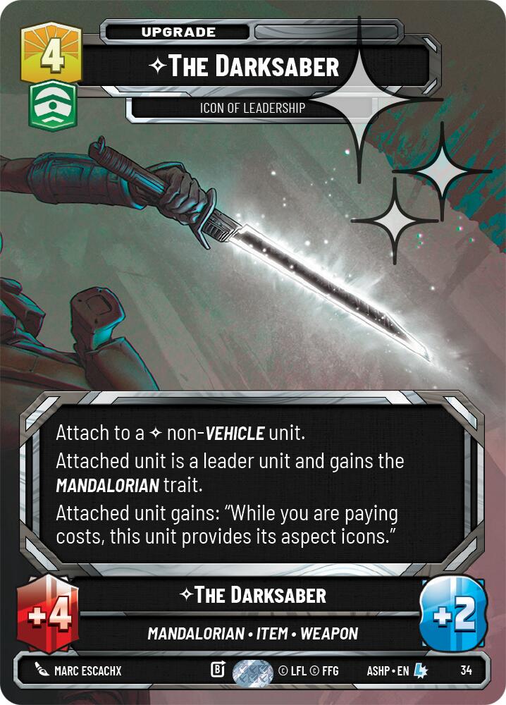 The Darksaber - Icon of Leadership (34) (Foil) (34) [Ashes of the Empire Weekly Play Promos]