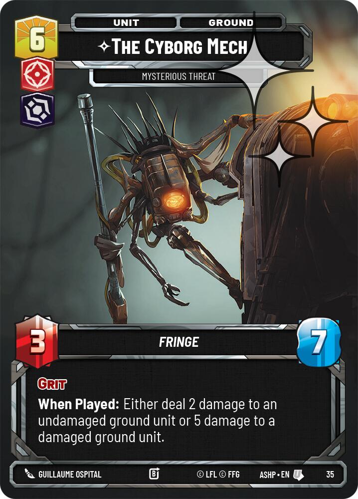 The Cyborg Mech - Mysterious Threat (35) (Foil) (35) [Ashes of the Empire Weekly Play Promos]