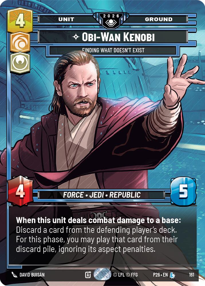 Obi-Wan Kenobi - Finding What Doesn't Exist (161) (Prize Wall) (Foil) (161) [Galactic Championship 2026]