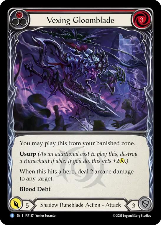 Vexing Gloomblade (Red) [IAR117] (Usurp the Shadow Throne)