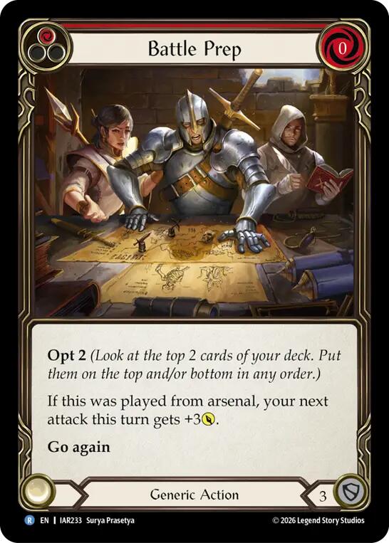 Battle Prep (Red) [IAR233] (Usurp the Shadow Throne)  Rainbow Foil