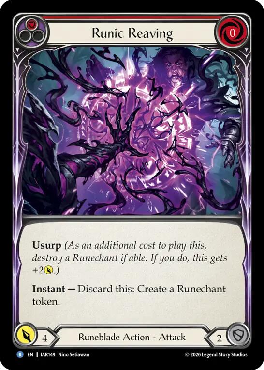 Runic Reaving (Red) [IAR149] (Usurp the Shadow Throne)  Rainbow Foil