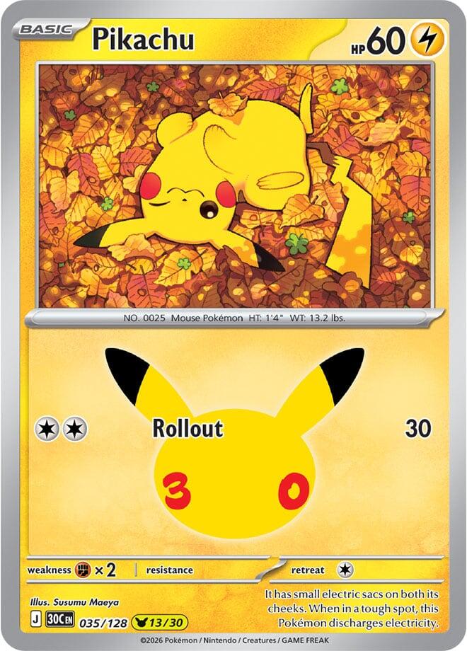 Pikachu (035/128) [Mega Evolution: 30th Celebration]