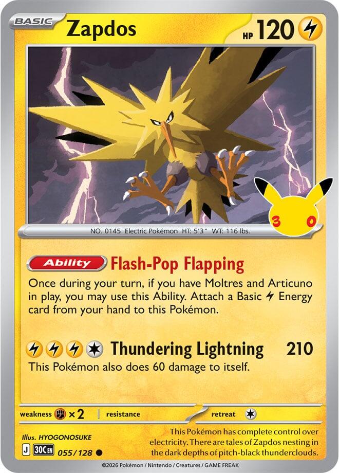Zapdos (055/128) [Mega Evolution: 30th Celebration]