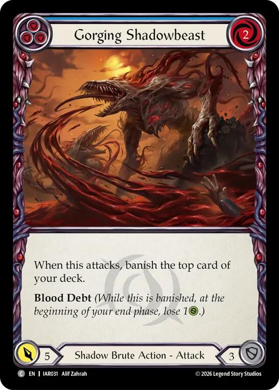 Gorging Shadowbeast (Blue) [IAR031] (Usurp the Shadow Throne)  Rainbow Foil