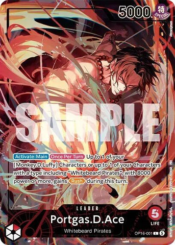 Portgas.D.Ace (OP16-001) (Official Playmat - Flame-Flame Fruit Coliseum Edition) [One Piece Promotion Cards]