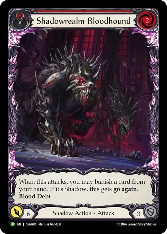 Shadowrealm Bloodhound [GEM206] (GEM Pack 6)  Rainbow Foil