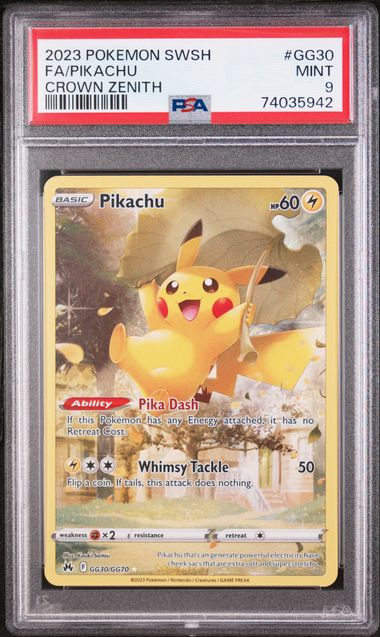Pikachu (gg30) - Crown Zenith - PSA 9