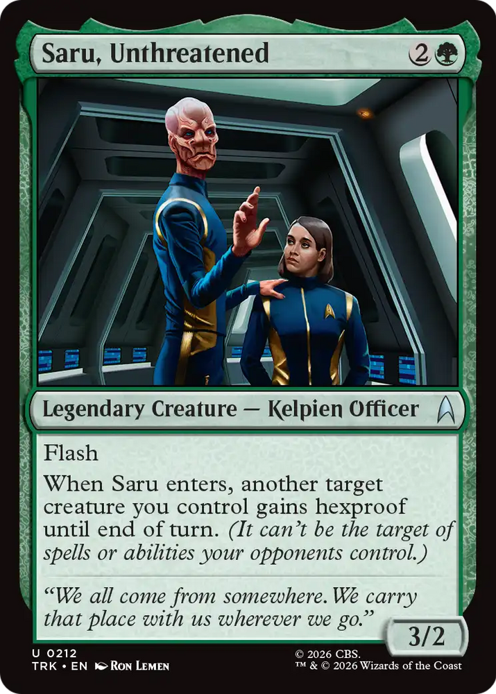 Saru, Unthreatened [Star Trek]