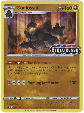 Coalossal (SWSH024) (Prerelease Promo) [Sword & Shield: Black Star Promos]
