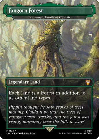 Fangorn Forest - Yavimaya, Cradle of Growth (Borderless) [The Lord of the Rings: Tales of Middle-Earth Commander]